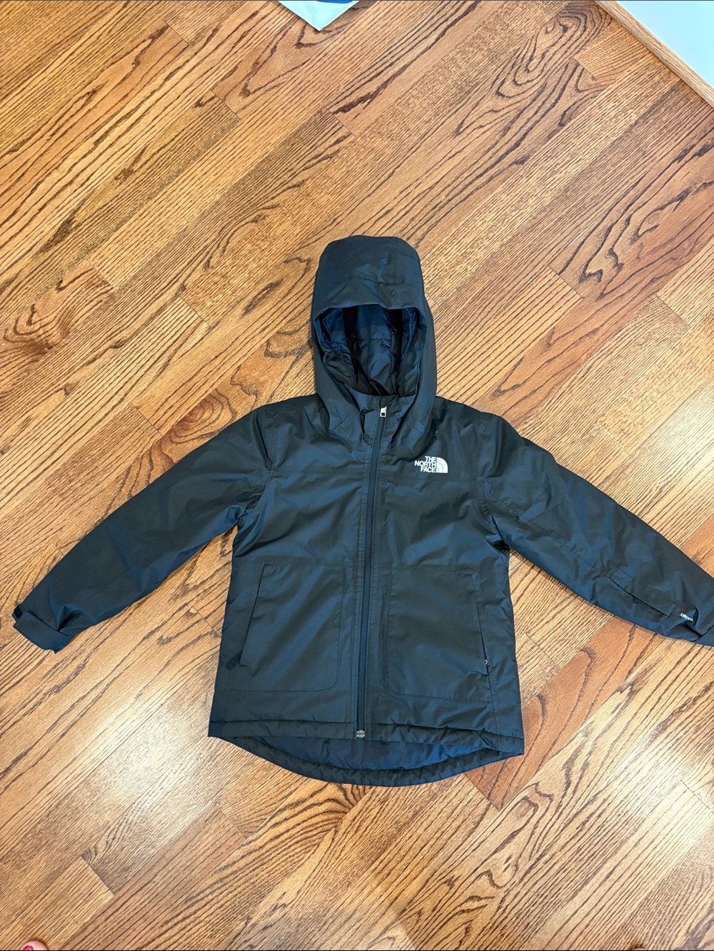The North Face Kids Black Hooded Rain Jacket